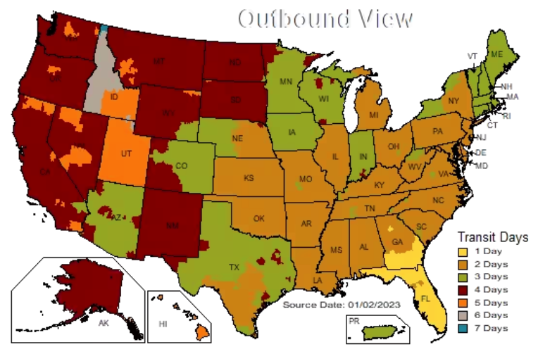 HookandLoop.com Shipping Transit Times