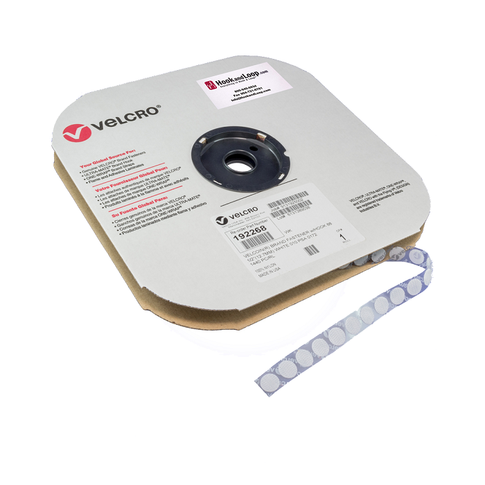 1/2" - VELCRO® brand Hook VELCOIN® - White 192268