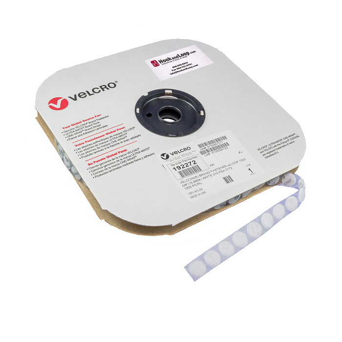 5/8" - VELCRO® brand Loop VELCOIN® - White 192272