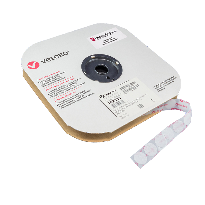 7/8" - VELCRO® brand Hook VELCOIN® - White 192335