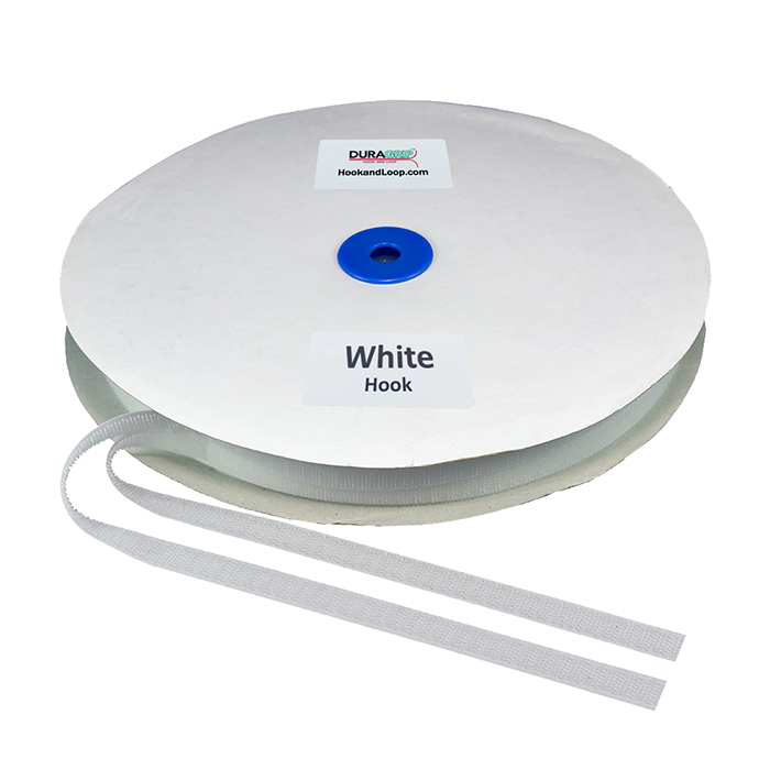 1/2" - DuraGrip Brand Sew-On Hook - White DG12WHHS