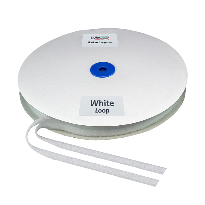1/2" - DuraGrip Brand Sew-On Loop - White DG12WHLS