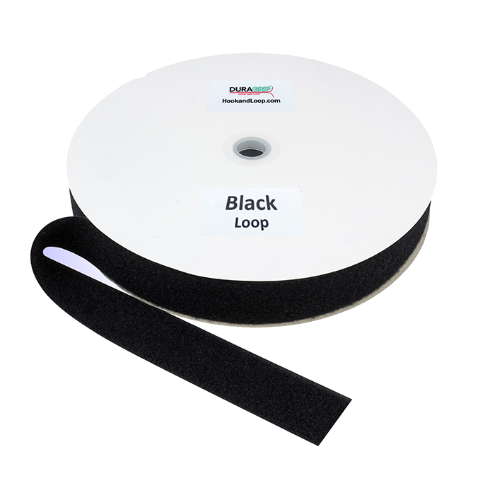 1.5" - DuraGrip brand Fire Retardant Loop - Black DG15BLLFRS