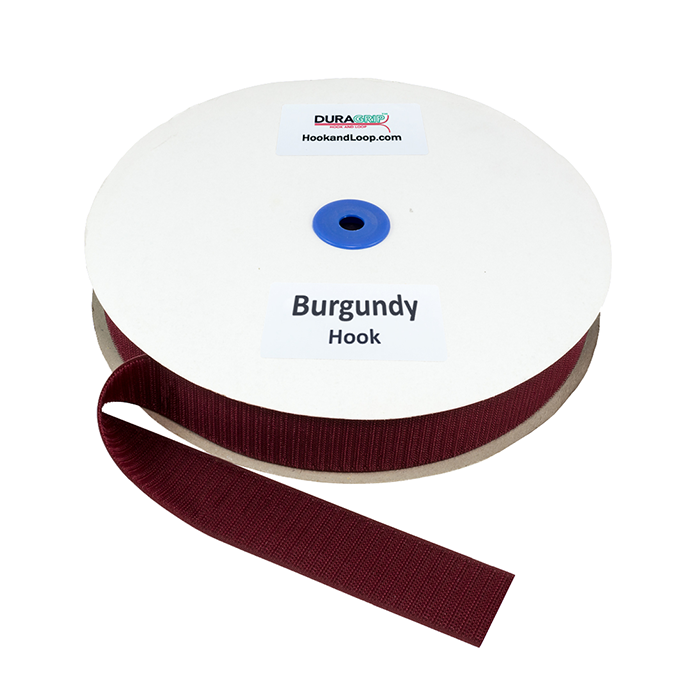 1.5" - DuraGrip Brand Sew-On Hook - Burgundy DG15BUHS