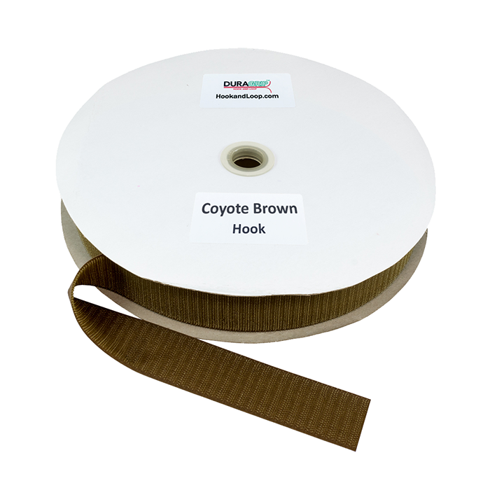 1.5" - DuraGrip Brand Sew-On Hook - Coyote Brown DG15CBHS