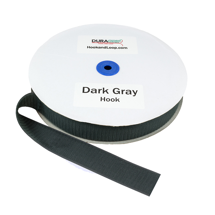 1.5" - DuraGrip Brand Sew-On Hook - Dark Gray DG15DGHS