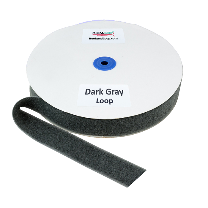 1.5" - DuraGrip Brand Sew-On Loop - Dark Gray DG15DGLS