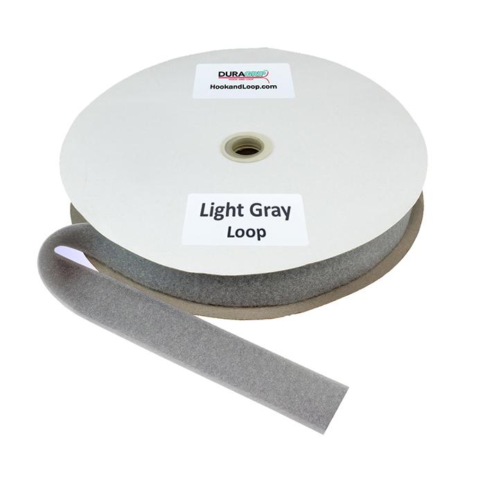 1.5" - DuraGrip Brand Sew-On Loop - Light Gray DG15LGLS