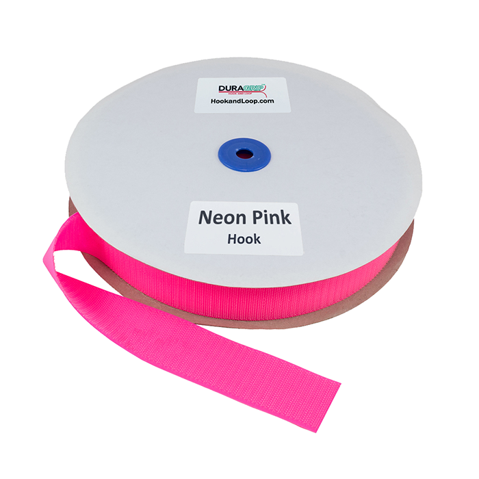 1.5" - DuraGrip Brand Sew-On Hook - Neon Pink DG15NPHS