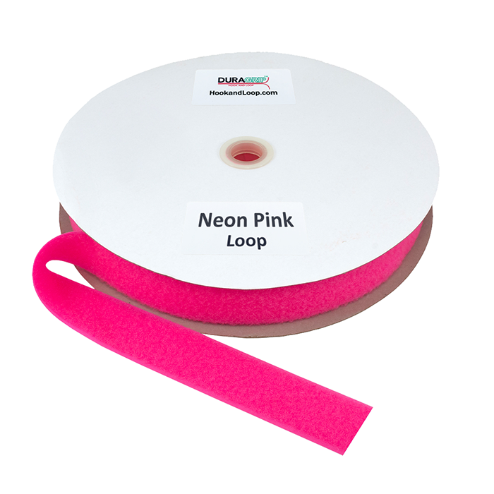 1.5" - DuraGrip Brand Sew-On Loop - Neon Pink DG15NPLS