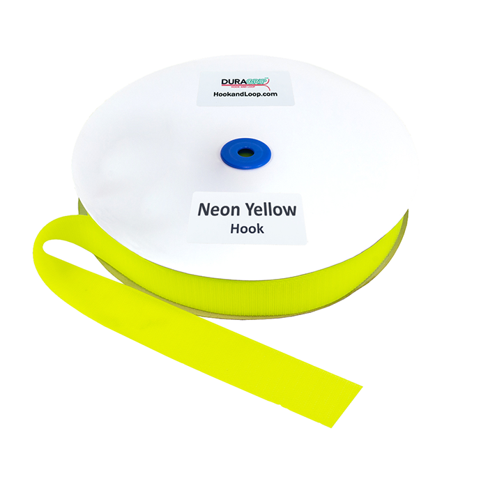 1.5" - DuraGrip Brand Sew-On Hook - Neon Yellow DG15NYHS