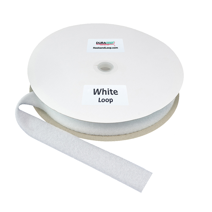 1.5" - DuraGrip brand Sew-On Loop - White DG15WHLS