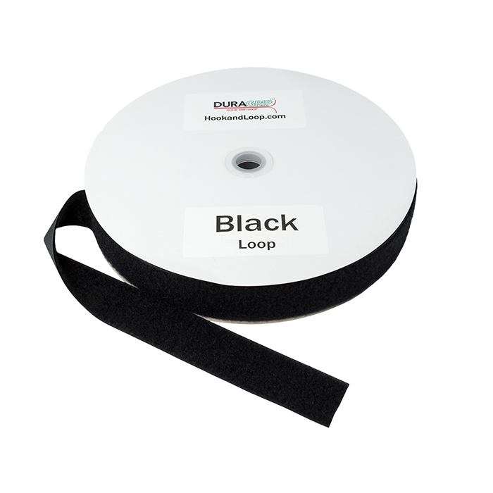 2" - DuraGrip brand Sew-On Polyester Loop - Black DG20BLLPYS