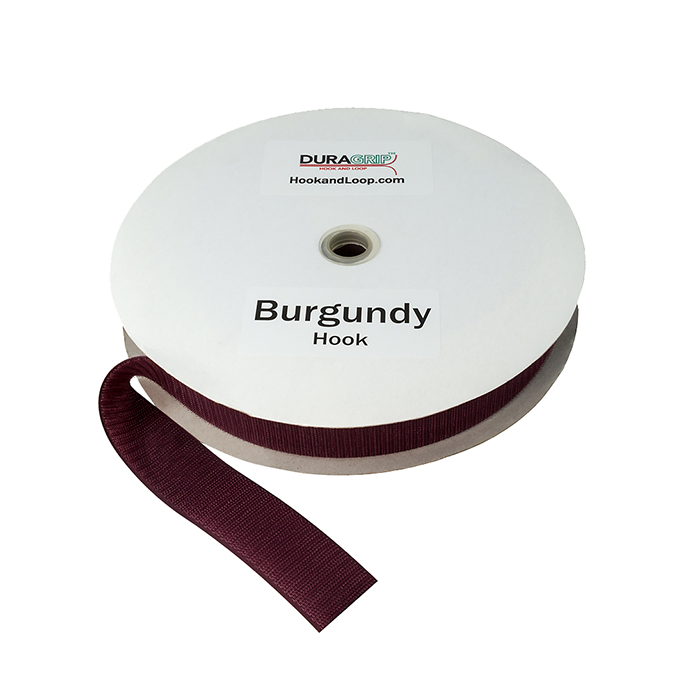 2" - DuraGrip Brand Sew-On Hook - Burgundy DG20BUHS