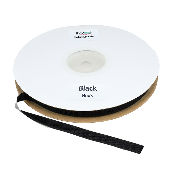 3/4" - DuraGrip brand Peel & Stick Hook: Rubber - Black DG34BLHR