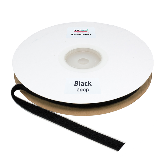 3/4" - DuraGrip brand Peel & Stick Loop: Rubber - Black DG34BLLR
