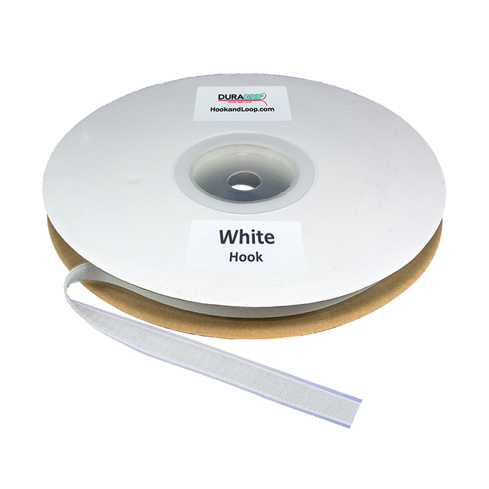3/4" - DuraGrip brand Peel & Stick Hook: Rubber - White DG34WHHR