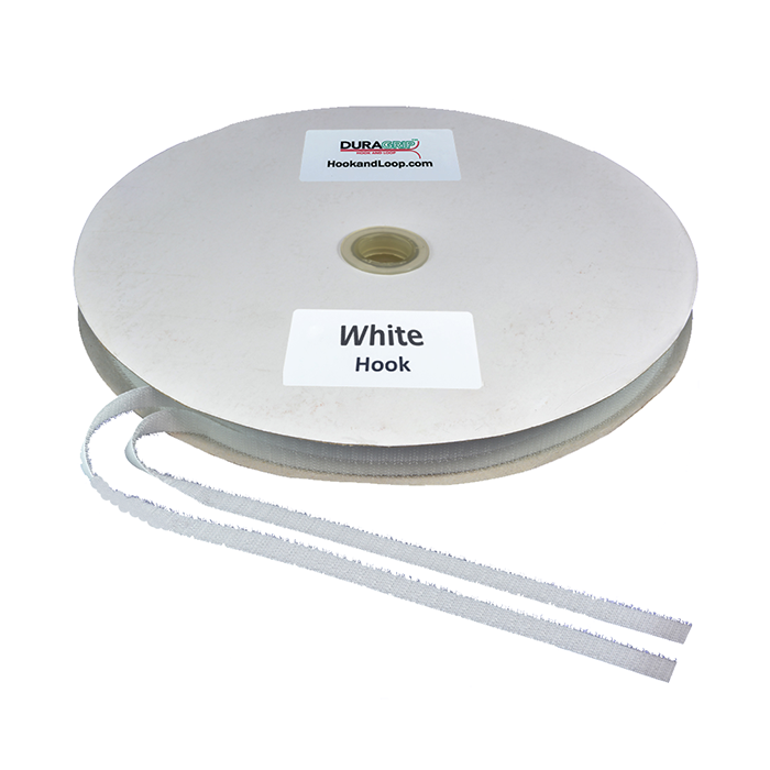 3/8" - DuraGrip Brand Sew-On Hook - White DG38WHHS