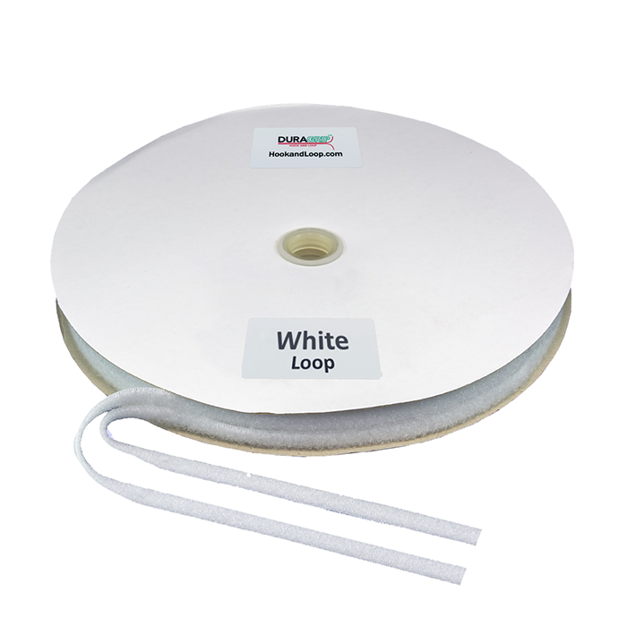 3/8" - DuraGrip Brand Sew-On Loop - White DG38WHLS