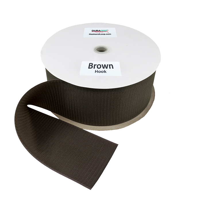 4" - DuraGrip Brand Sew-On Hook - Brown DG40BRHS