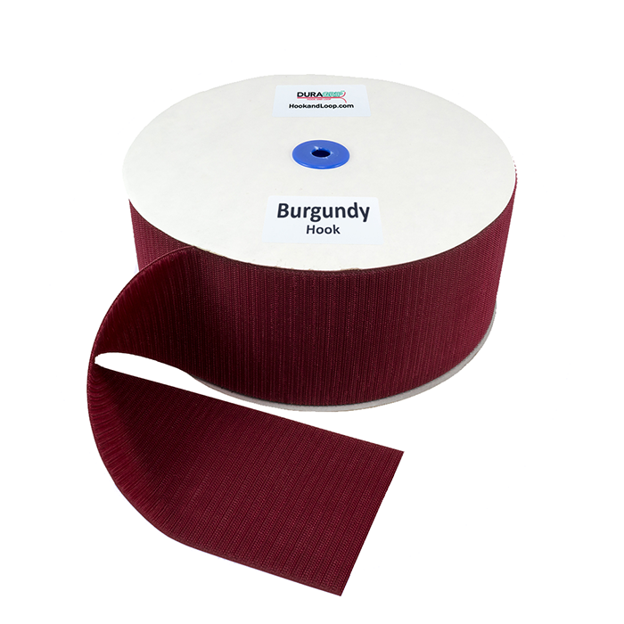 4" - DuraGrip Brand Sew-On Hook - Burgundy DG40BUHS