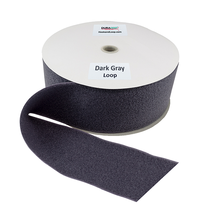 4" - DuraGrip Brand Sew-On Loop - Dark Gray DG40DGLS