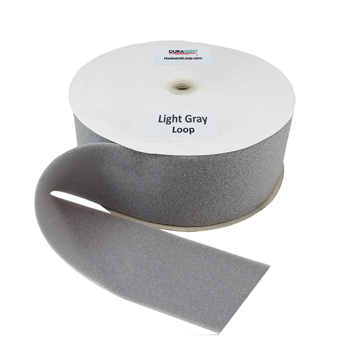 4" - DuraGrip Brand Sew-On Loop - Light Gray DG40LGLS