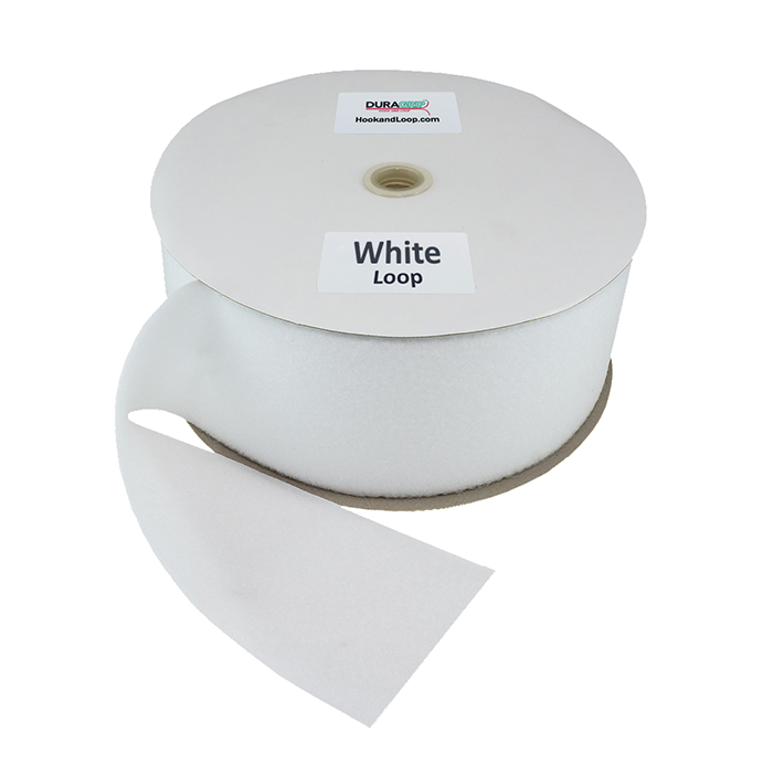 4" - DuraGrip brand Sew-On Loop - White DG40WHLS