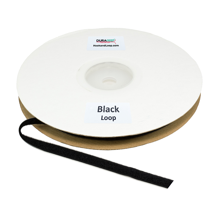 5/8" - DuraGrip brand Peel & Stick Loop: Rubber - Black DG58BLLR