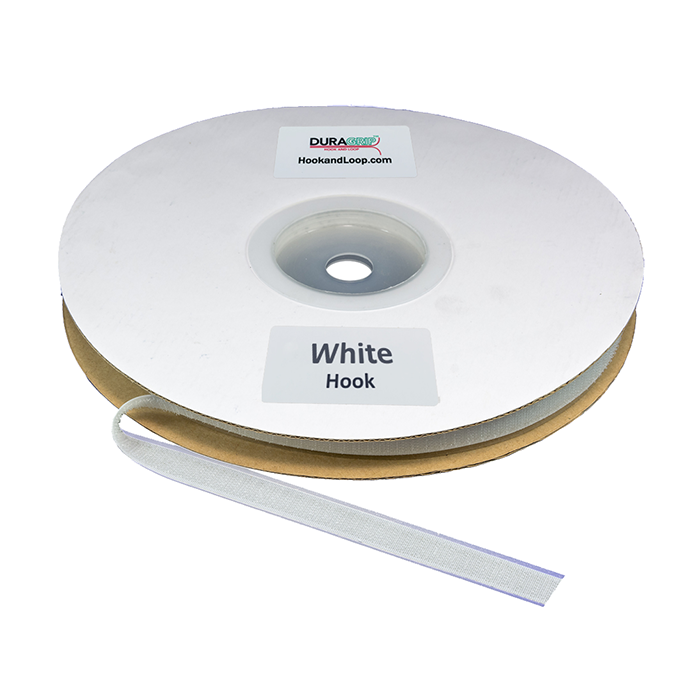 5/8" - DuraGrip brand Peel & Stick Hook: Rubber - White DG58WHHR