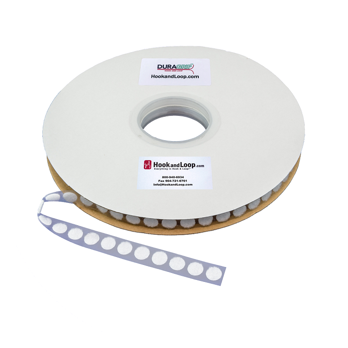 1/2" - DuraGrip Brand Loop Coins - White DGC12WHL