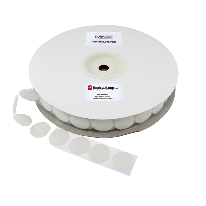 1 3/8" - DuraGrip Brand Hook Coins - White DGC138WHH