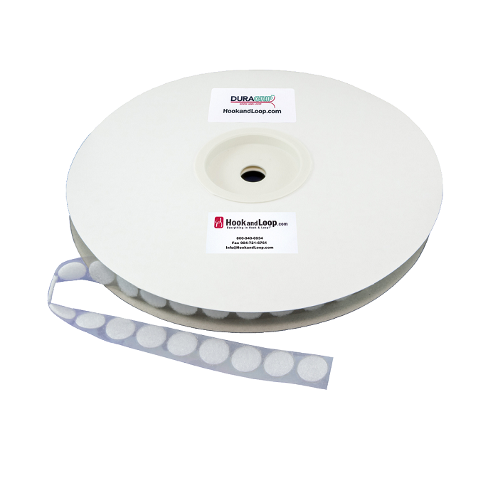 3/4" - DuraGrip Brand Loop Coins - White DGC34WHL