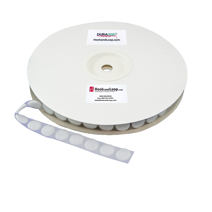 7/8" - DuraGrip Brand Loop Coins - White DGC78WHL
