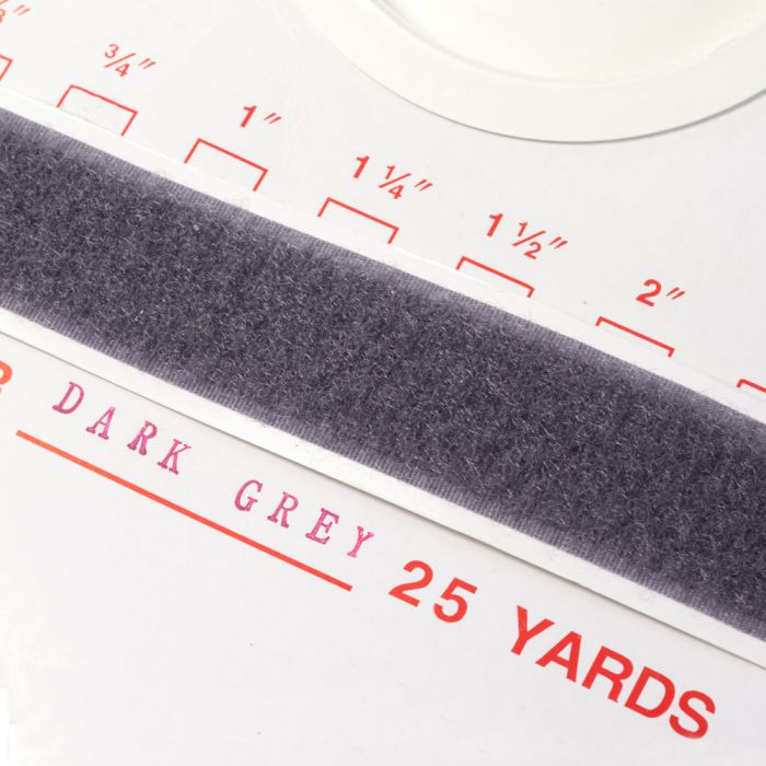 2" - DuraGrip brand Peel & Stick Loop: Rubber - Dark Gray DG20DGLR