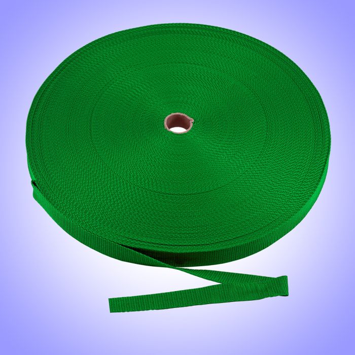 1" - DuraGrip brand Heavyweight Polypropylene Webbing - Green DG10GRWEBB-HW