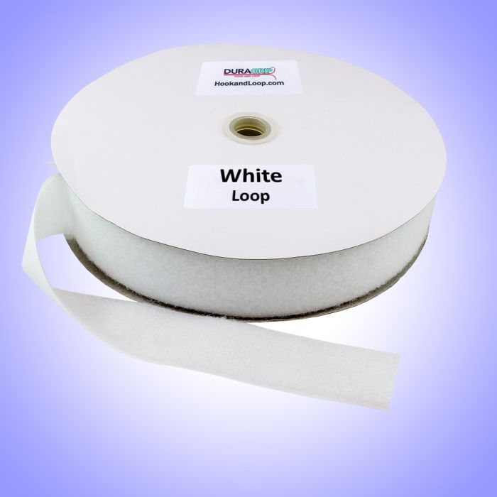 2" - DuraGrip brand Sew-On Polyester Loop - White DG20WHLPLY