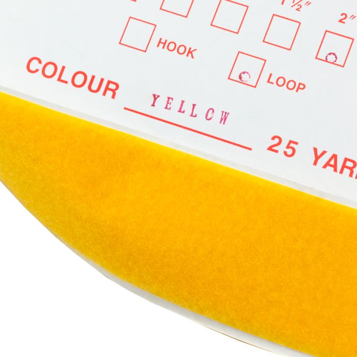 1" - DuraGrip brand Peel & Stick Loop: Rubber - Yellow DG10YWLR