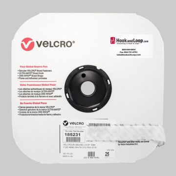 1" - Velcro® brand Pressure Sensitive Adhesive Loop: Rubber - White 185231