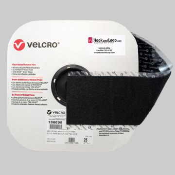 4" Black Velcro Loop PS-15 Rubber Pressure Sensitive Adhesive