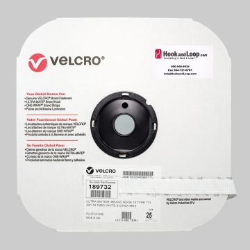 3/4" - Velcro® brand Ultra-Mate® Hook 711 Pressure Sensitive Adhesive HTH: Rubber - White 189732