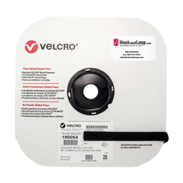 5/8" - Velcro® brand Sew-On Loop - Black 190054