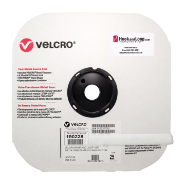 3/4" - Velcro® brand Sew-On Loop - White 190228