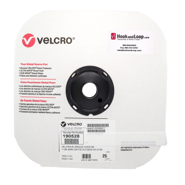 1" - Velcro® brand Sew-On Hook - White 190528