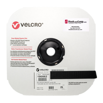 1" - Velcro® brand Sew-On Hook - Black 190562