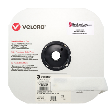 1.5" - Velcro® brand Sew-On Loop - White 190592