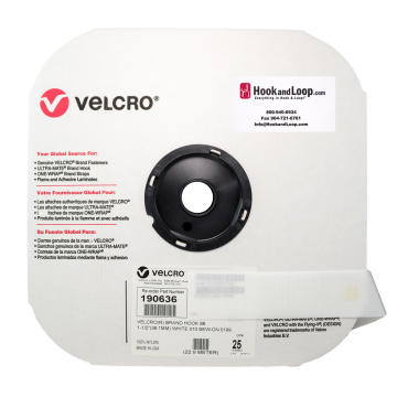 VELCRO® Brand - 1.5" White Hook Sew-On