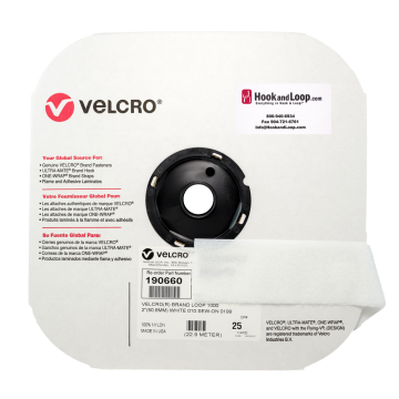 VELCRO® Brand - 2" White Loop Sew-On