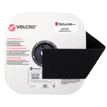 4" - Velcro® brand Sew-On Loop - Black 190799