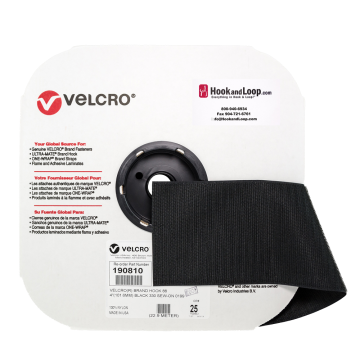 4" - Velcro® brand Sew-On Hook - Black 190810